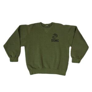 PRE-OWNED - Vintage USMC Olive Green Crewneck Sweatshirt